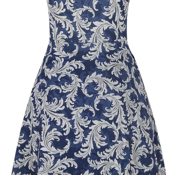 Women's Elegant Knee Length Dresses Vintage 50s Office Casual Floral Print Work - Picture 4 of 6